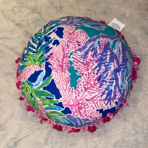 Lilly Pulitzer Round Pillow in Fan Club - Picture 1 of 5